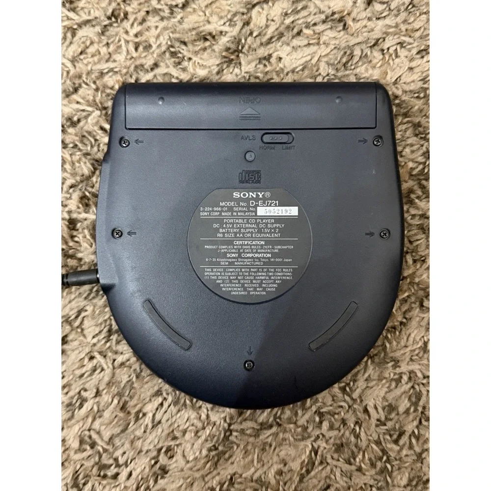 Sony D-EJ721 Walkman Blue Portable CD Player With Headphones Tested Working